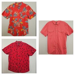 Bundle(3) Short Sleeve Tropical Resort Mens Shirt Old Navy H&M Plugg Size Medium
